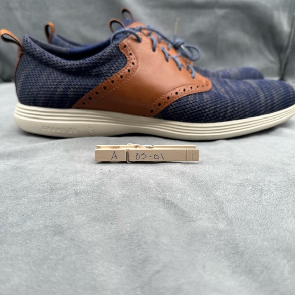 Cole Haan Grand Tour Knit Oxford Shoes Men’s Size 11.5 Navy Tan Comfort Dress - Picture 14 of 14